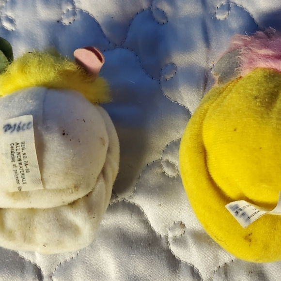 Set Of Two VINTAGE 1986 MATTEL POPPLES 3" MINI POCKET PUFFBALL POPPLE PLUSH TOY - Picture 3 of 6
